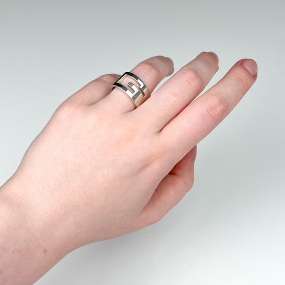 GUCCI Wide Ring Ag925 Silver - Picture 1 of 5